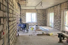 Штукатурка стен коттеджа в Петрухино