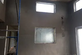 Штукатурка стен коттеджа в КП Пчелка