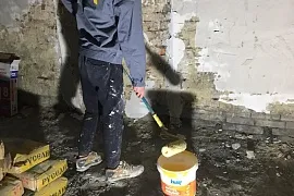 Механизированная штукатурка стен в квартире. г.Москва
