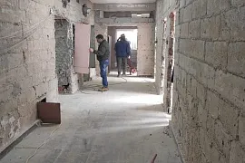 Штукатурка стен больницы C.С.Юдина в г.Москва.