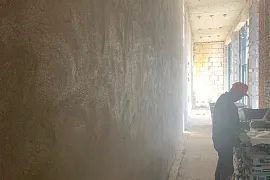 Штукатурка стен здания на ул.Рочдельская