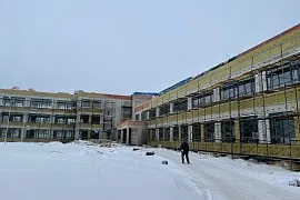 Полусухая стяжка пола школы в Клину