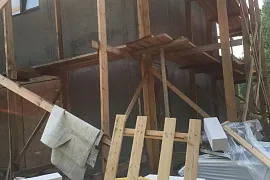Коттедж. Штукатурка стен фасада. КП Грибки 2
