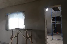 Штукатурка стен коттеджа в КП Пчелка