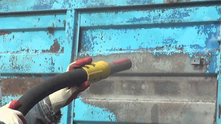 Cleaning paint with power tools