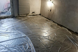 Semi-dry floor screed in the apartment. Shchelkovo city