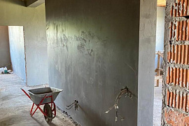 Штукатурка стен коттеджа в Химках