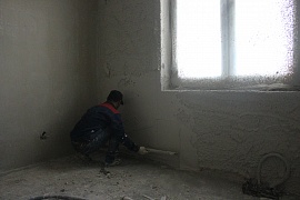 ЖК Крылатское. Штукатурка стен в квартирах и МОП.