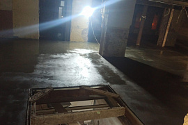 Concrete floor with surface grinding in Moscow